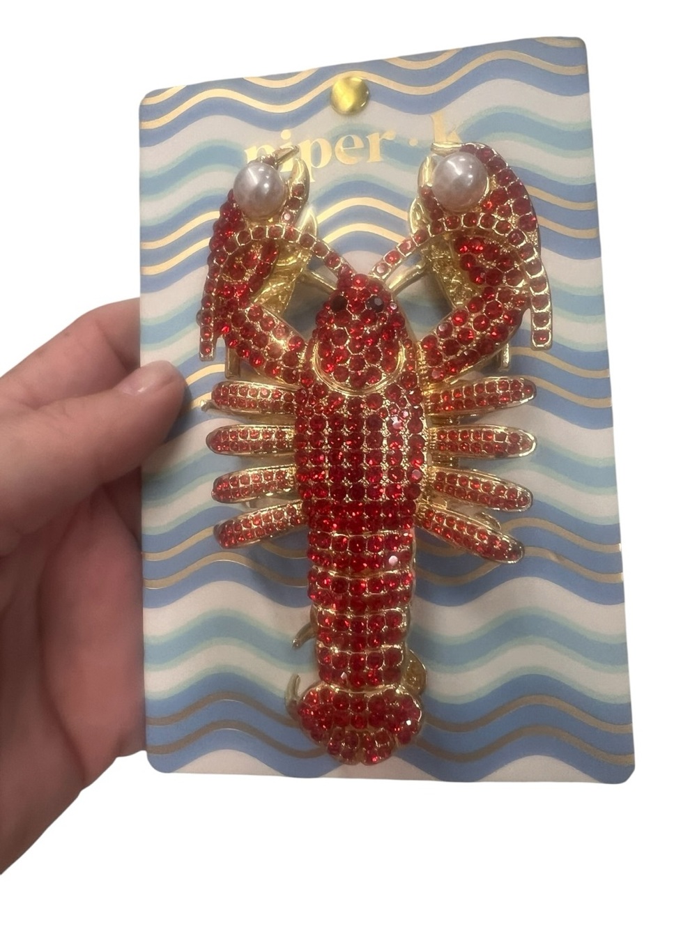 Piper K Hair Clips pick 1 Lobster, Crab, Tropical, Patriotic Bear, Fruits, New - Picture 3 of 15